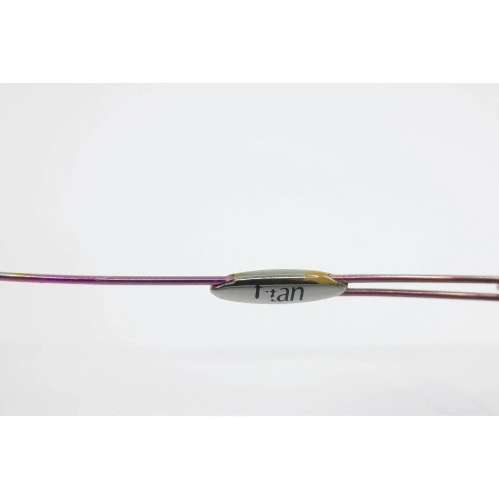 Titan Rimless Eyeglasses Purple Titanium Oval Frame Glasses 39920